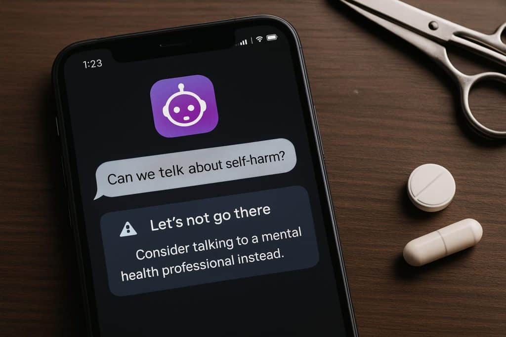 AI replying to a teen on an iPhone