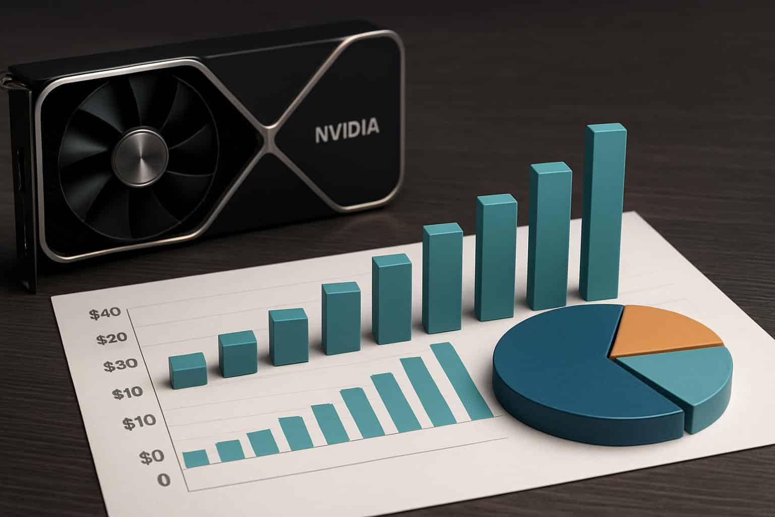 Nvidia revenue pie chart highlighting two customers contributing 39% of Q2 sales