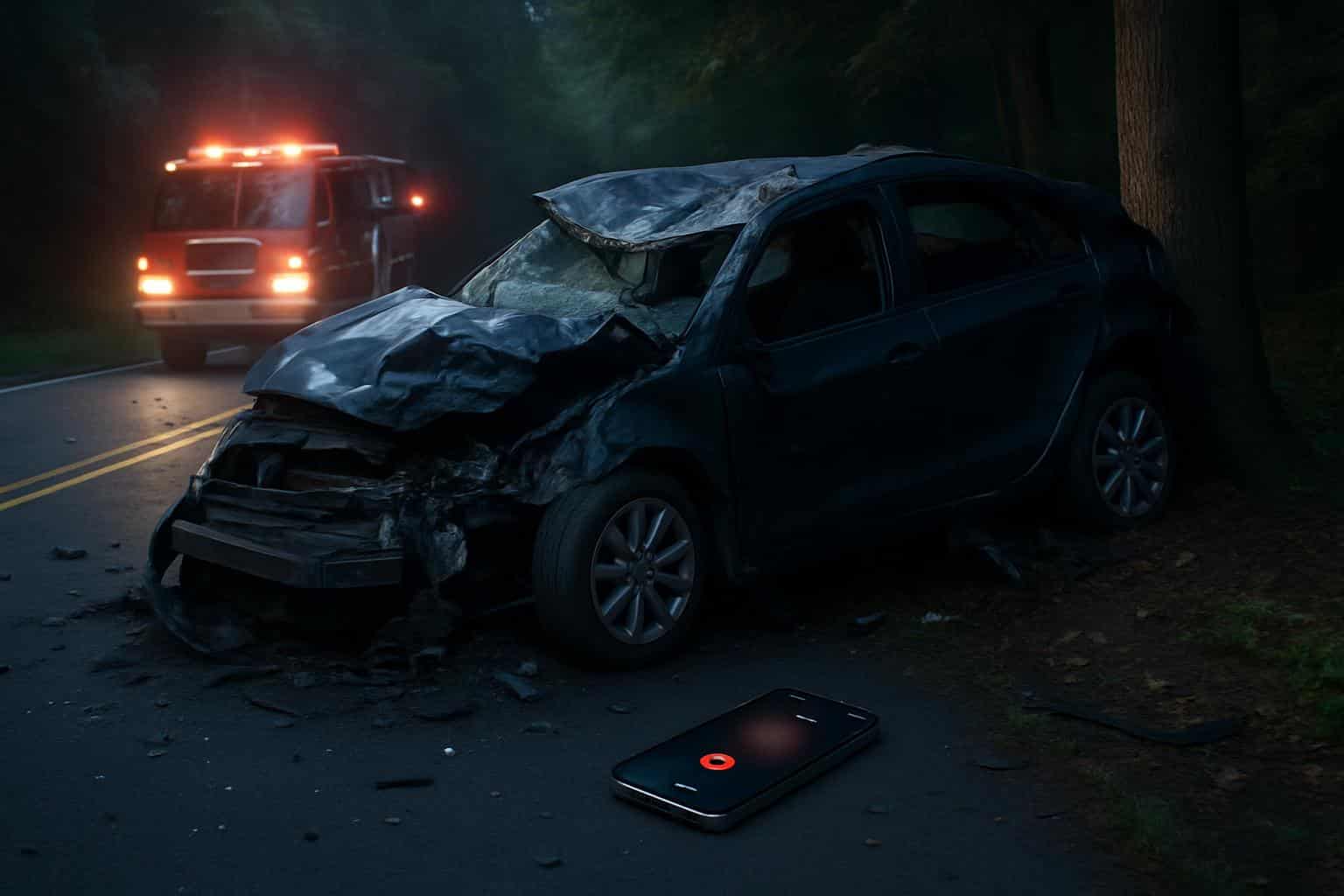 iPhone crash-detection alert summoning emergency responders, helping save a teen driver
