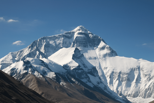 A breathtaking view of the North Face of Mount Everest