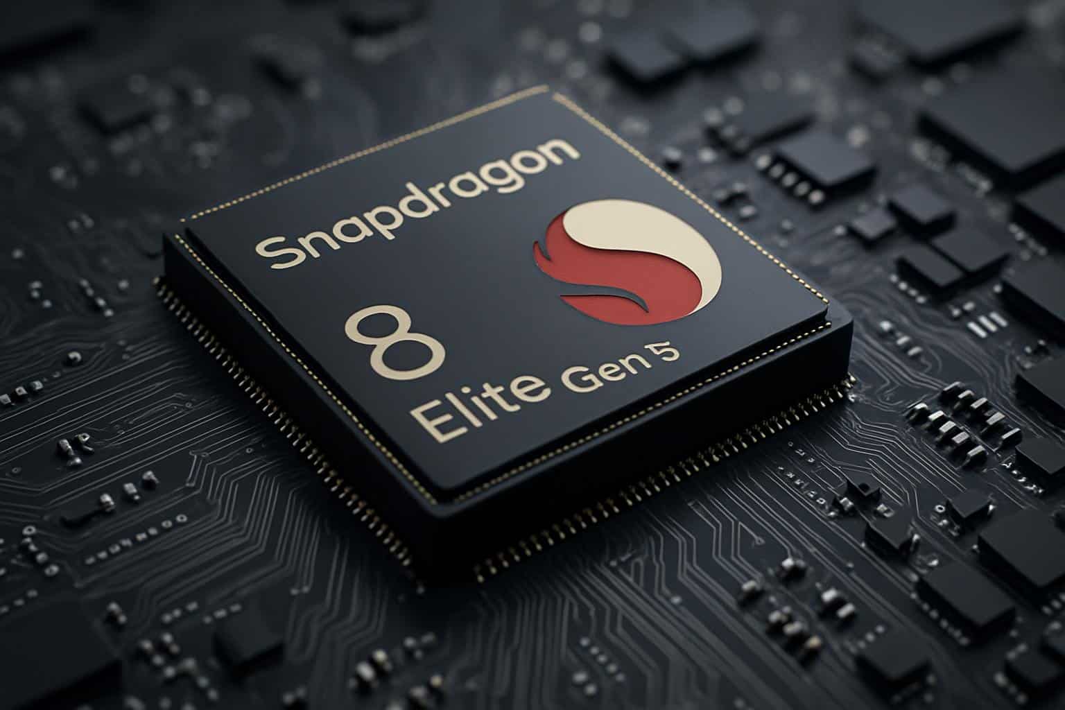 Qualcomm Snapdragon 8 Elite Gen 5 processor render highlighting power and speed gains
