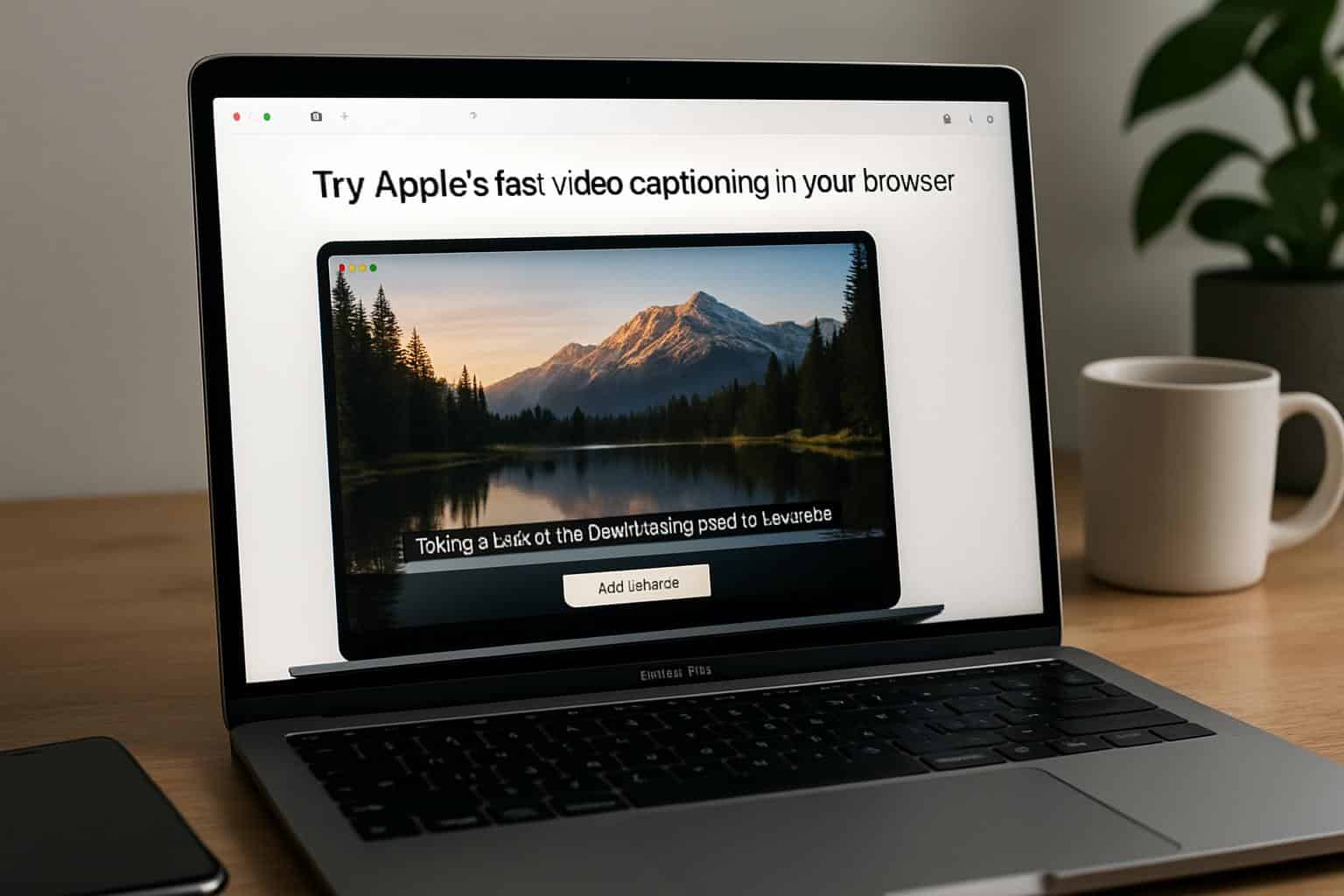 Apple Safari shows fast browser video captioning with automatic on-screen subtitles