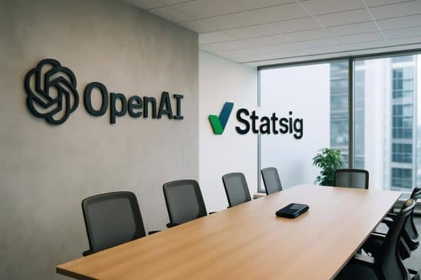 OpenAI buys Statsig; leadership team reshaped, OpenAI and Statsig logos side by side