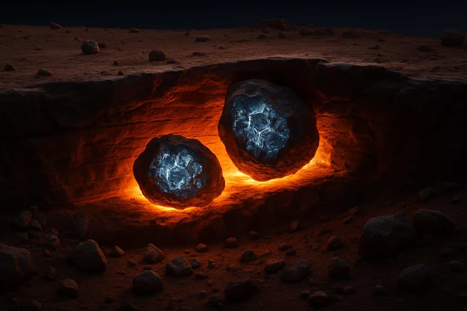 Mars cutaway reveals ancient cosmic chunks trapped in the planet's interior