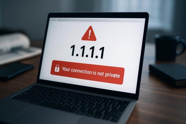Padlock and unauthorized certificate warning over 1.1.1.1 DNS privacy