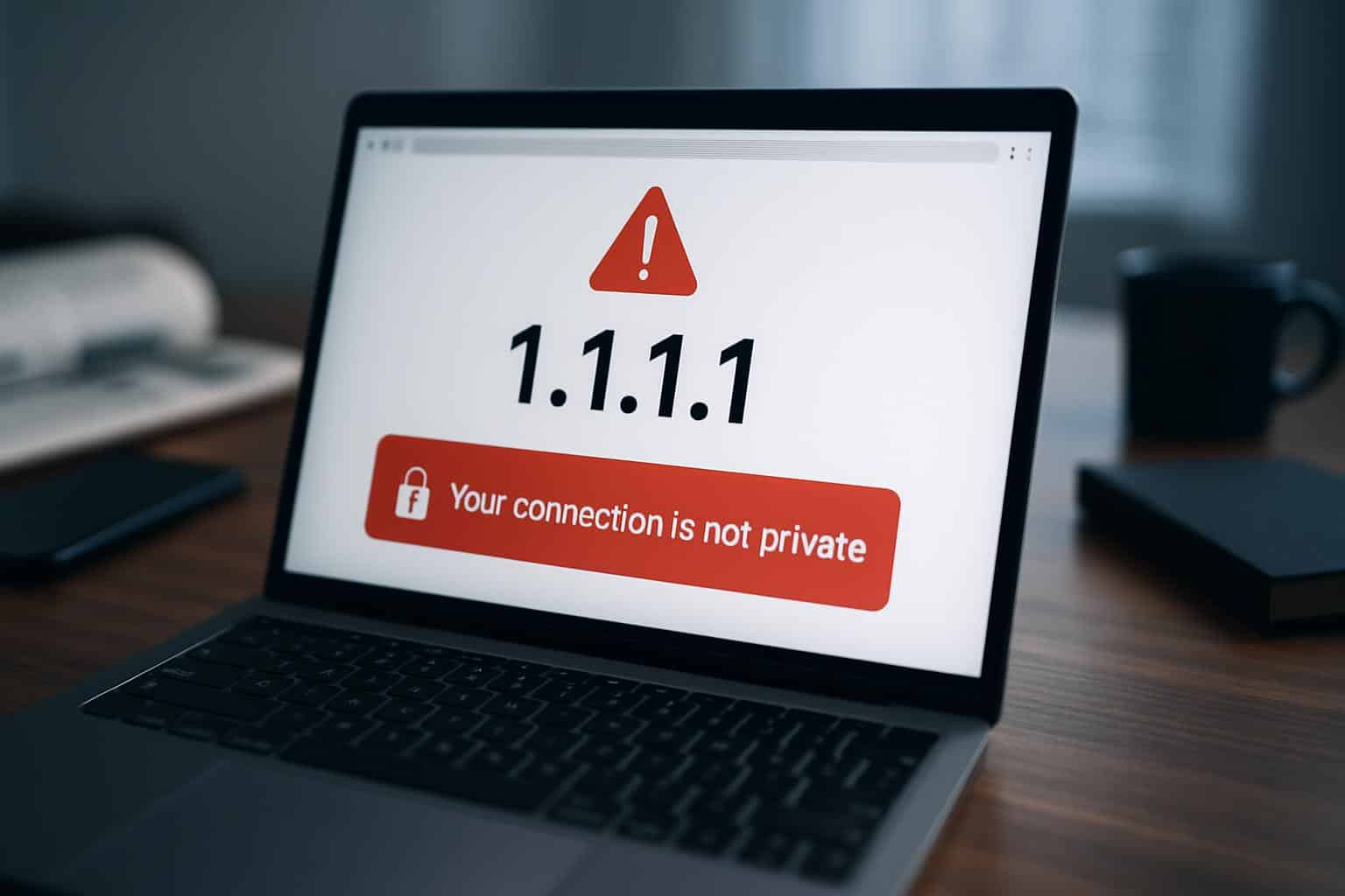 Padlock and unauthorized certificate warning over 1.1.1.1 DNS privacy