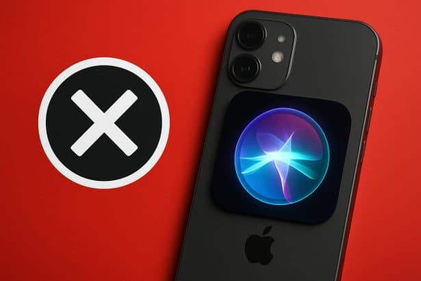 iPhone with Siri waveform and Apple logo, new AI Siri unlikely at next Apple event