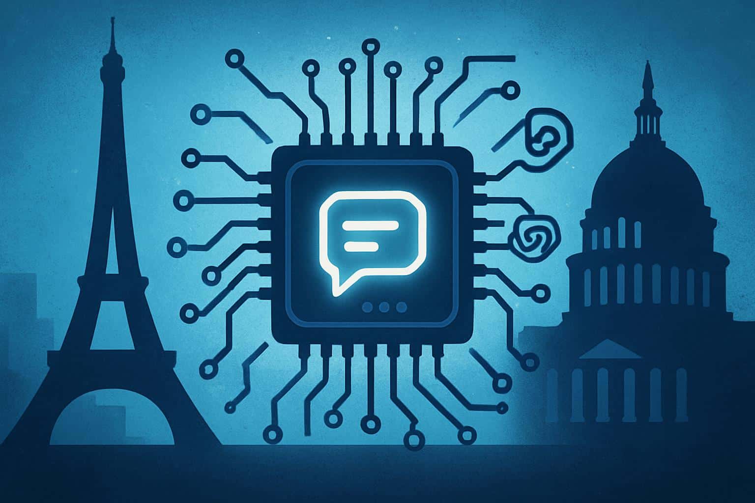 Mistral AI, Europe’s OpenAI rival, logo over EU flag