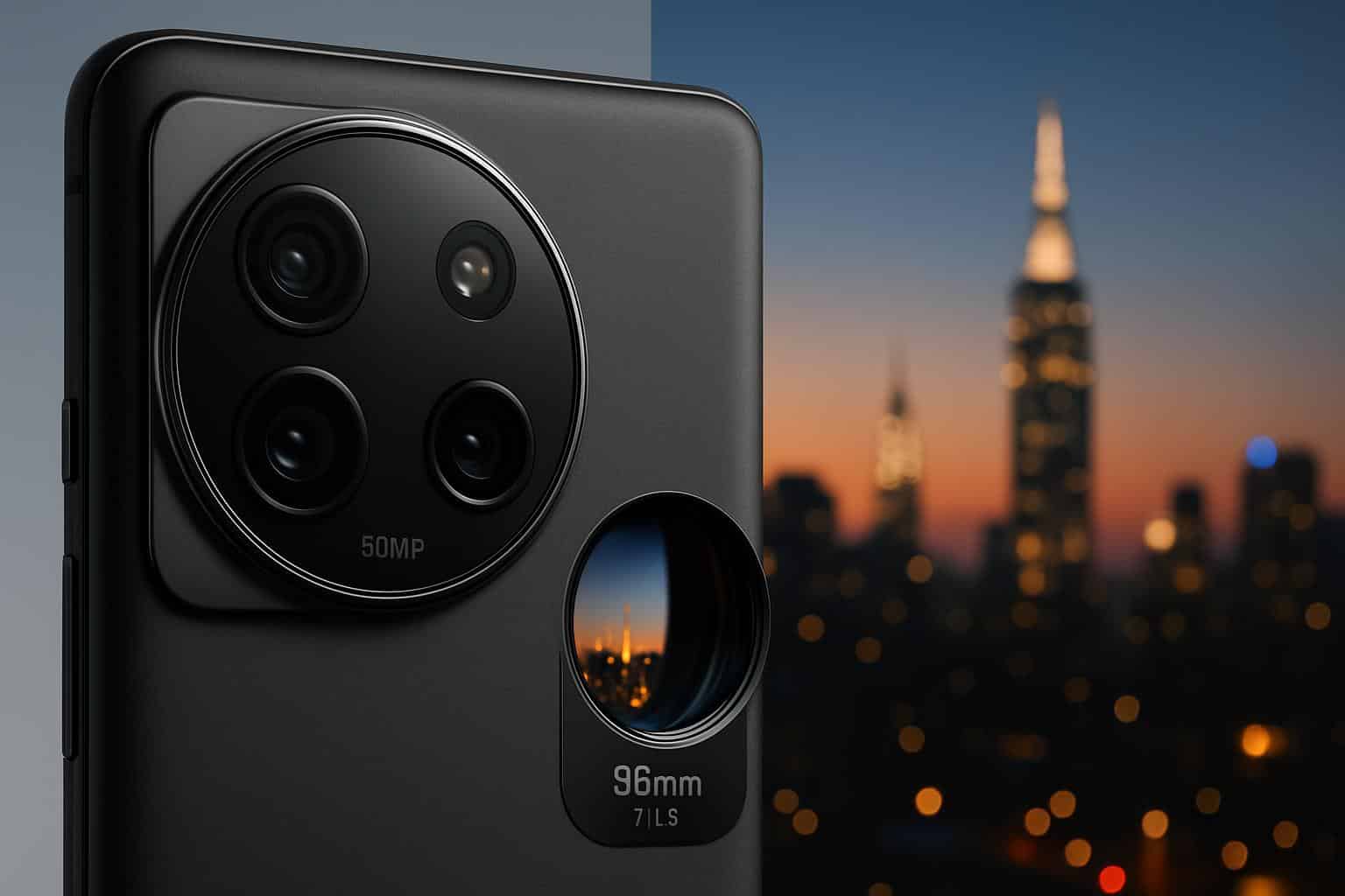 OnePlus 15 smartphone zoom camera concept shows longer reach and low-light trade-off