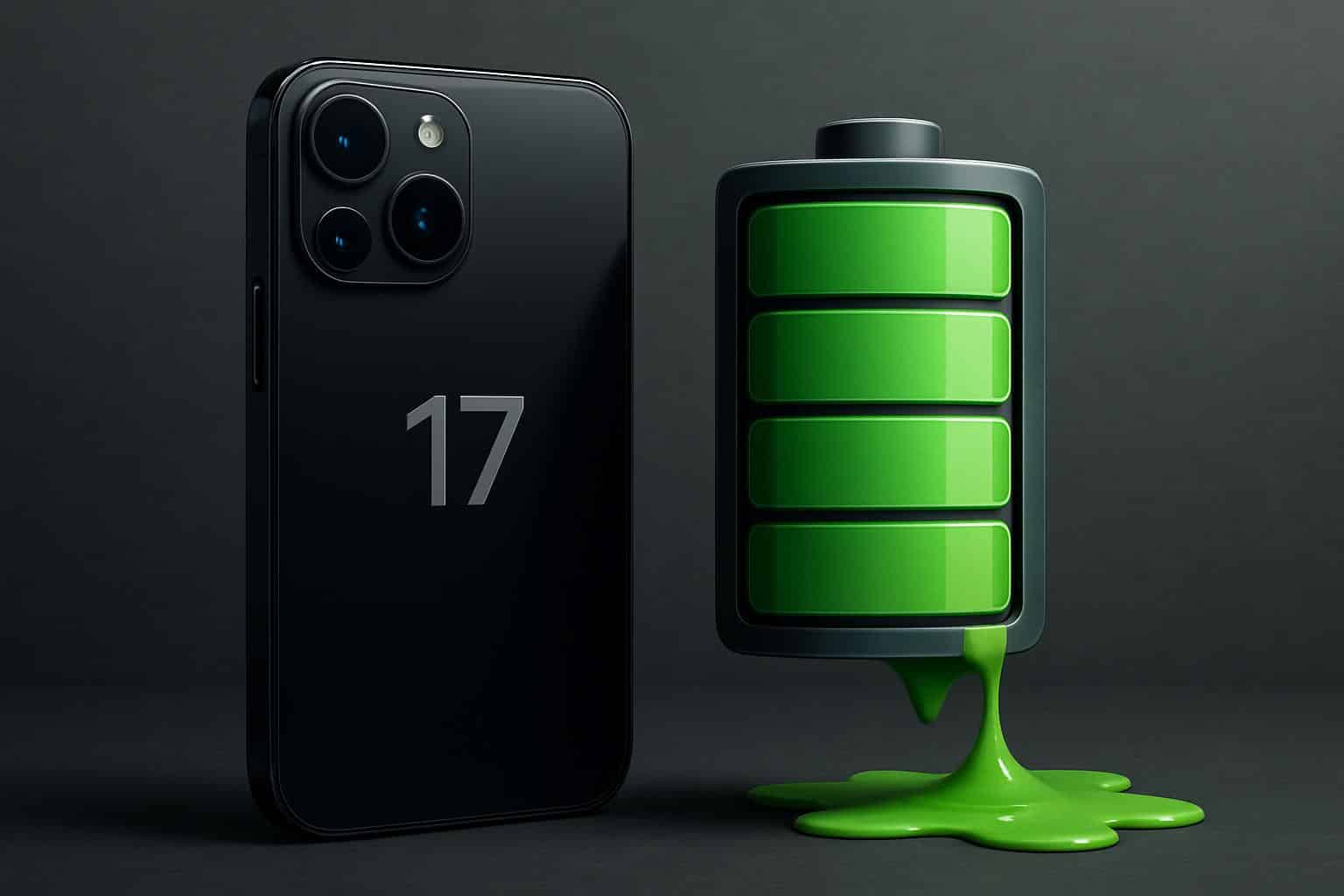 iPhone 17 battery capacities leak with phone outline and battery level icons