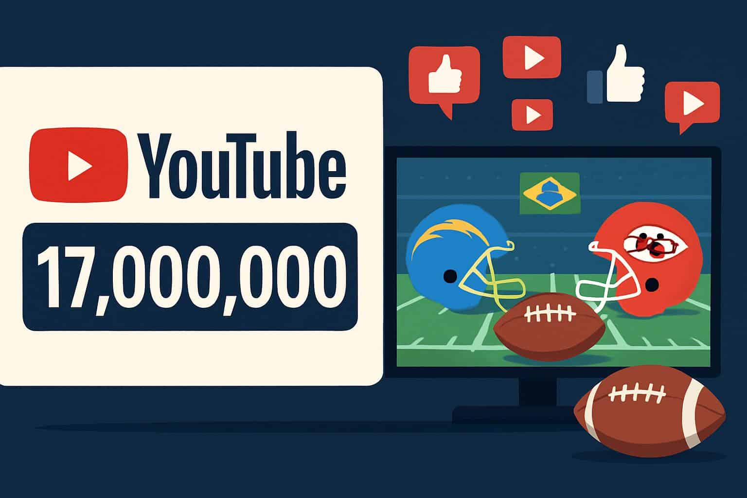YouTube free NFL game stream draws 17 million viewers