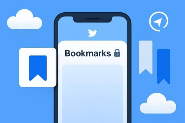Bluesky app showing new private bookmarks feature