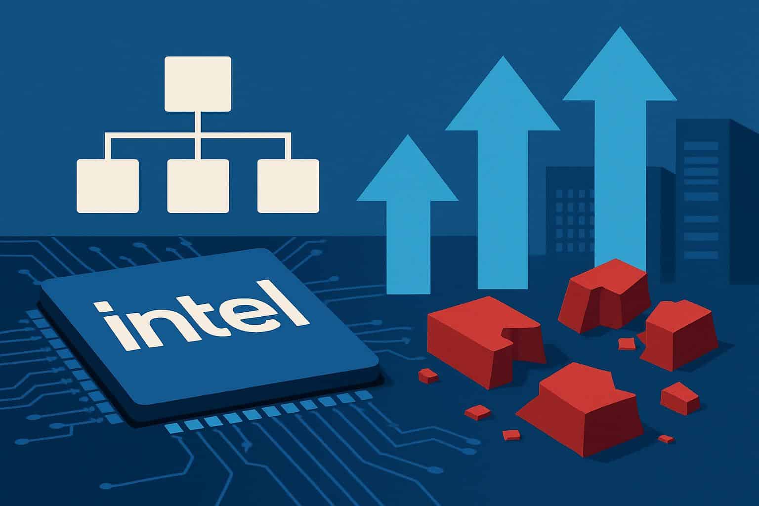 Intel logo symbolizing product chief resignation amid executive shake-up