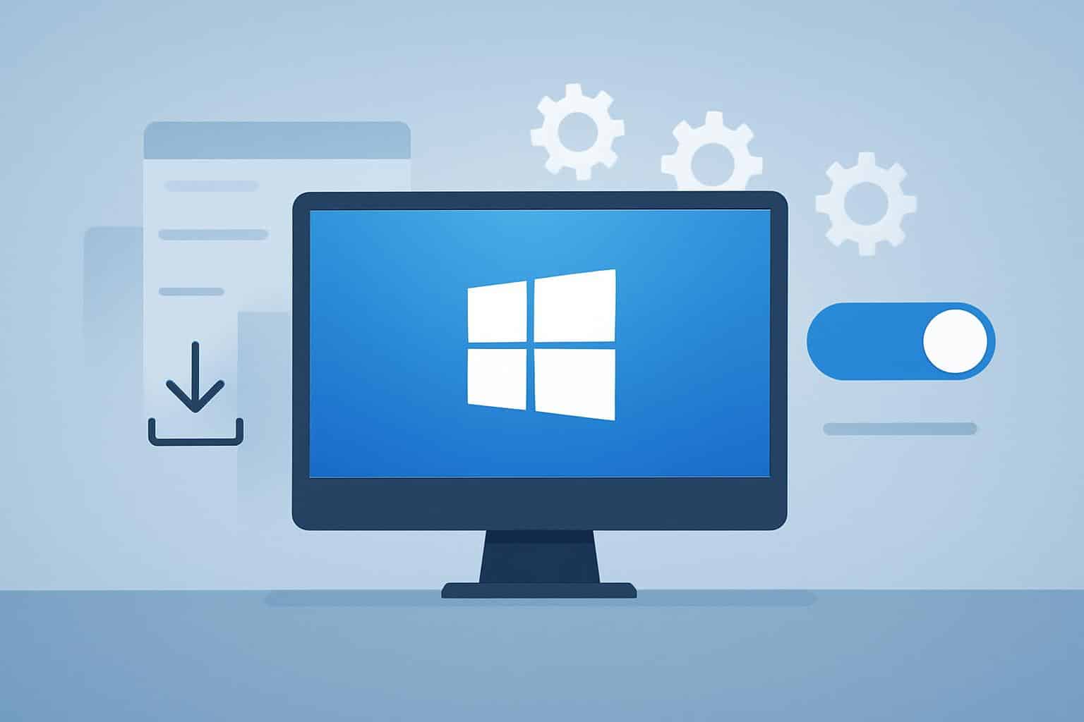 Windows 11 25H2 update with Start menu and Settings gear, quiet catch-up release