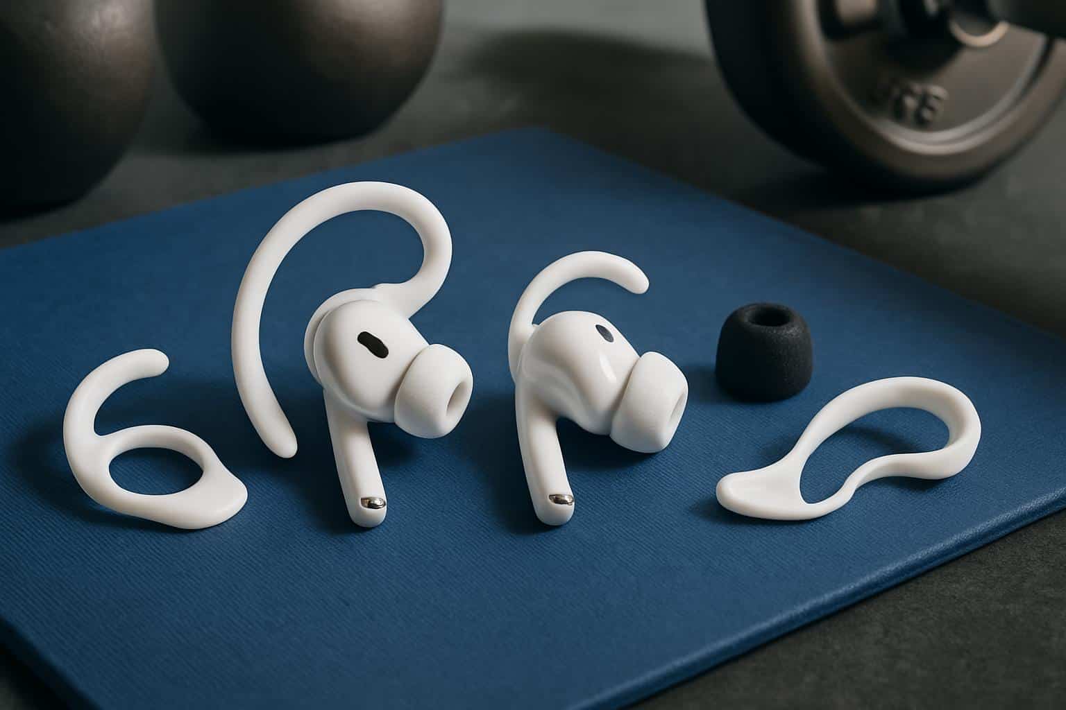 AirPods made gym-ready with  accessories: ear hooks, silicone tips, sweat-proof case