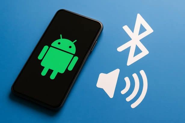 Android phone showcasing free Bluetooth Auracast broadcast audio upgrade