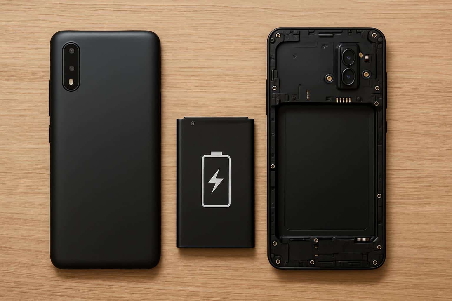 Best phones with removable batteries, back covers off to show swappable battery packs