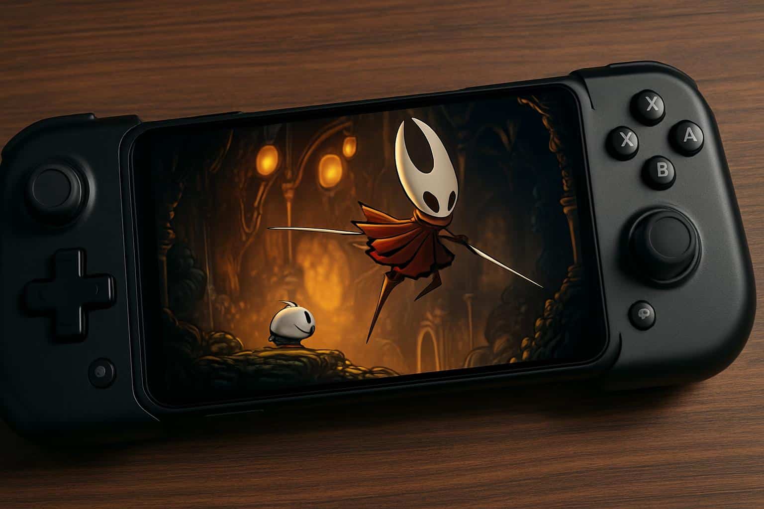 Hollow Knight: Silksong gameplay on a phone screen