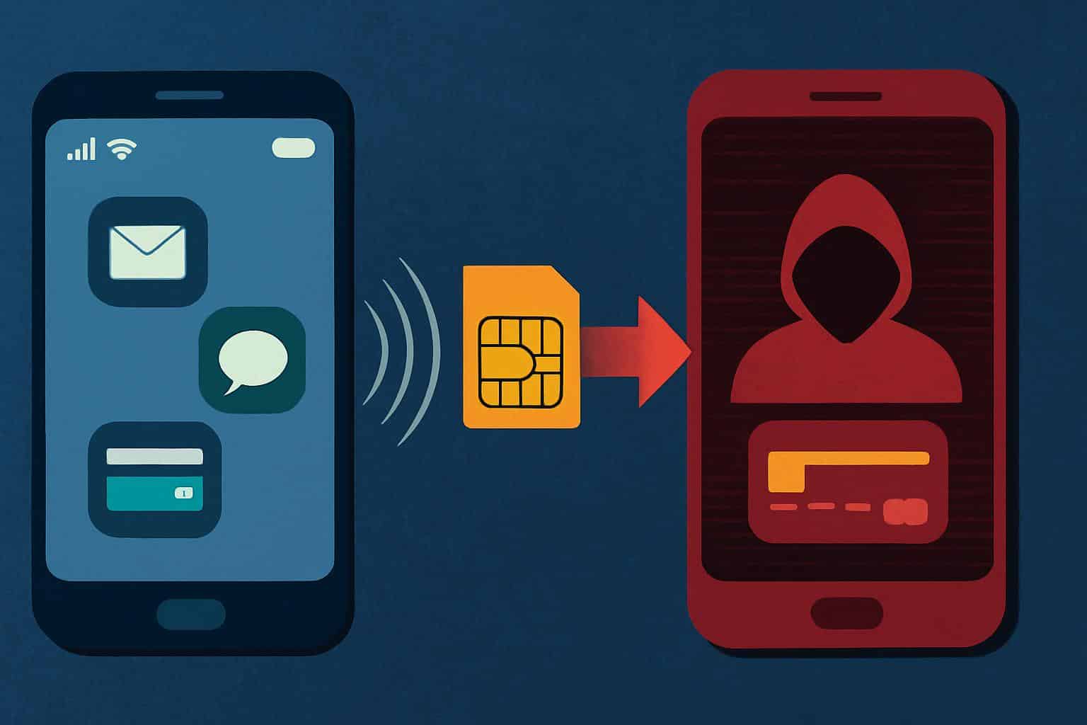 Two smartphones with alert images, showing you how to tell if your phone is cloned