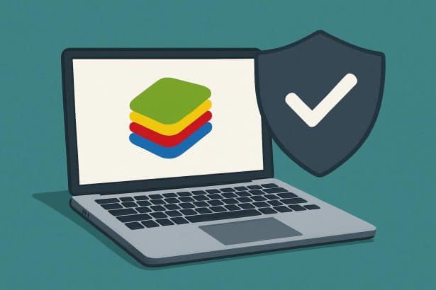 BlueStacks Android emulator running on Windows PC, safety and security focus