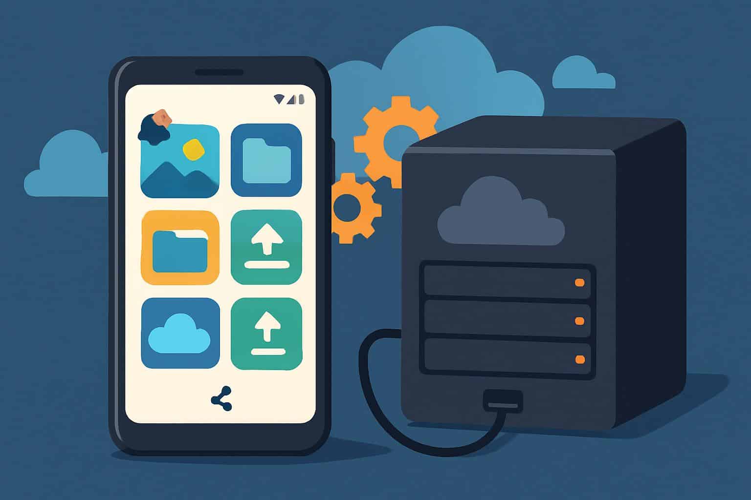 Self-hosted Android apps on a smartphone, daily privacy-focused alternatives to cloud services