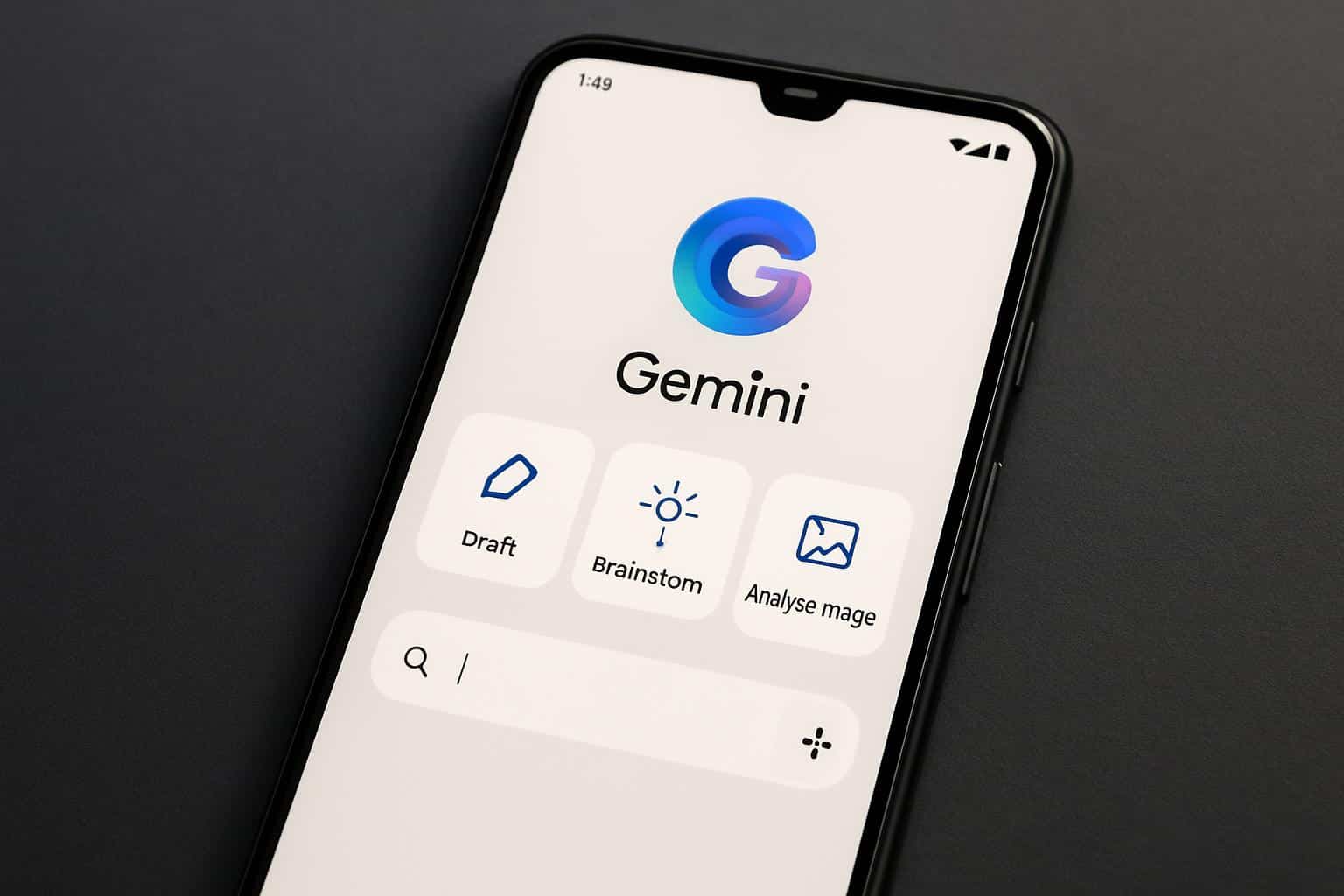 Google Gemini app home screen redesign in beta with updated layout and widgets