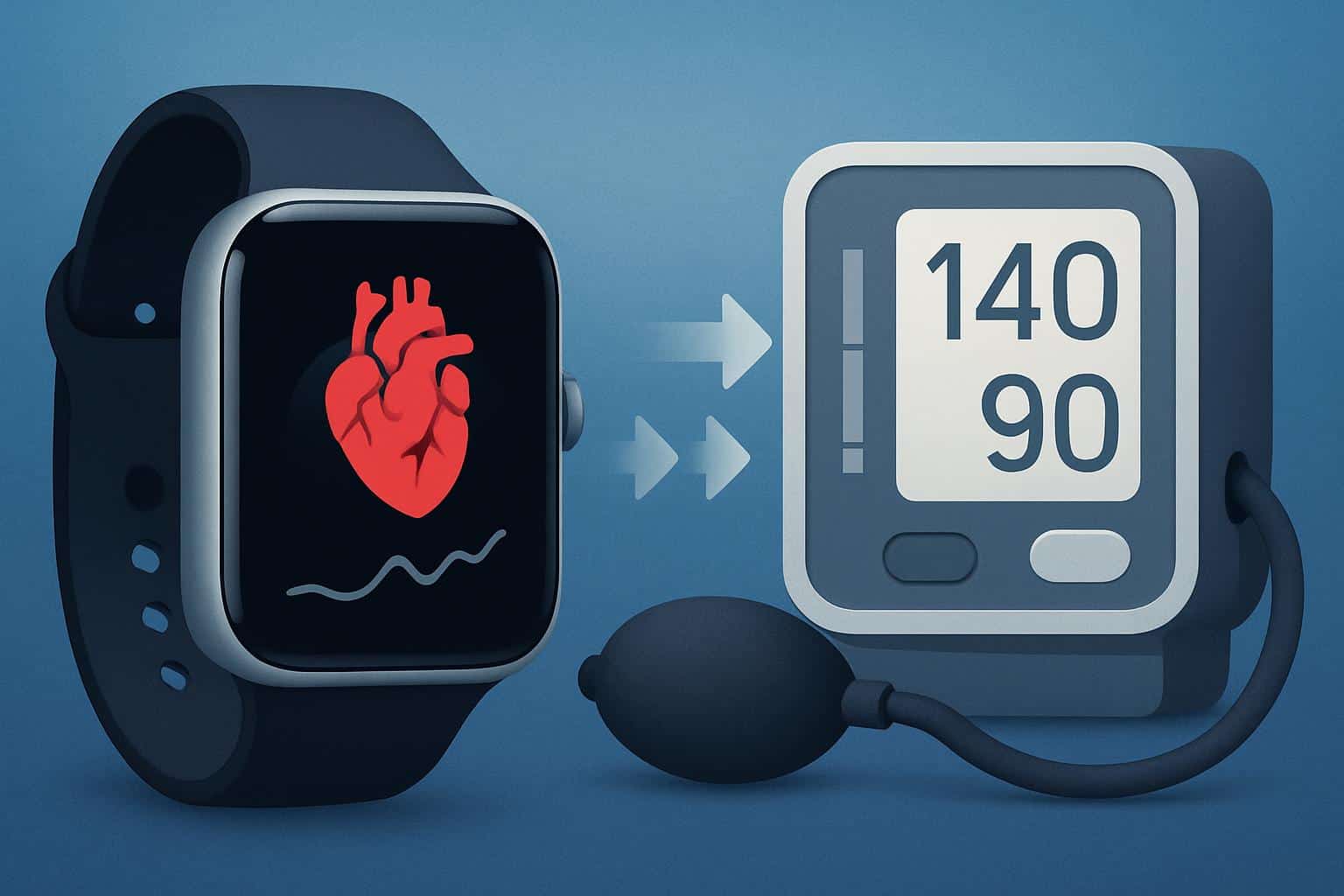 Apple Watch displaying hypertension notification with high blood pressure warning