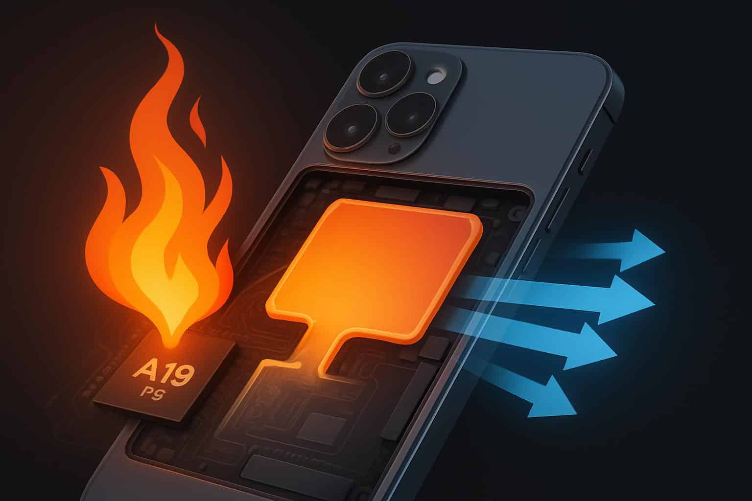 Apple iPhone 17 cutaway showing vapor chamber cooling to fix overheating