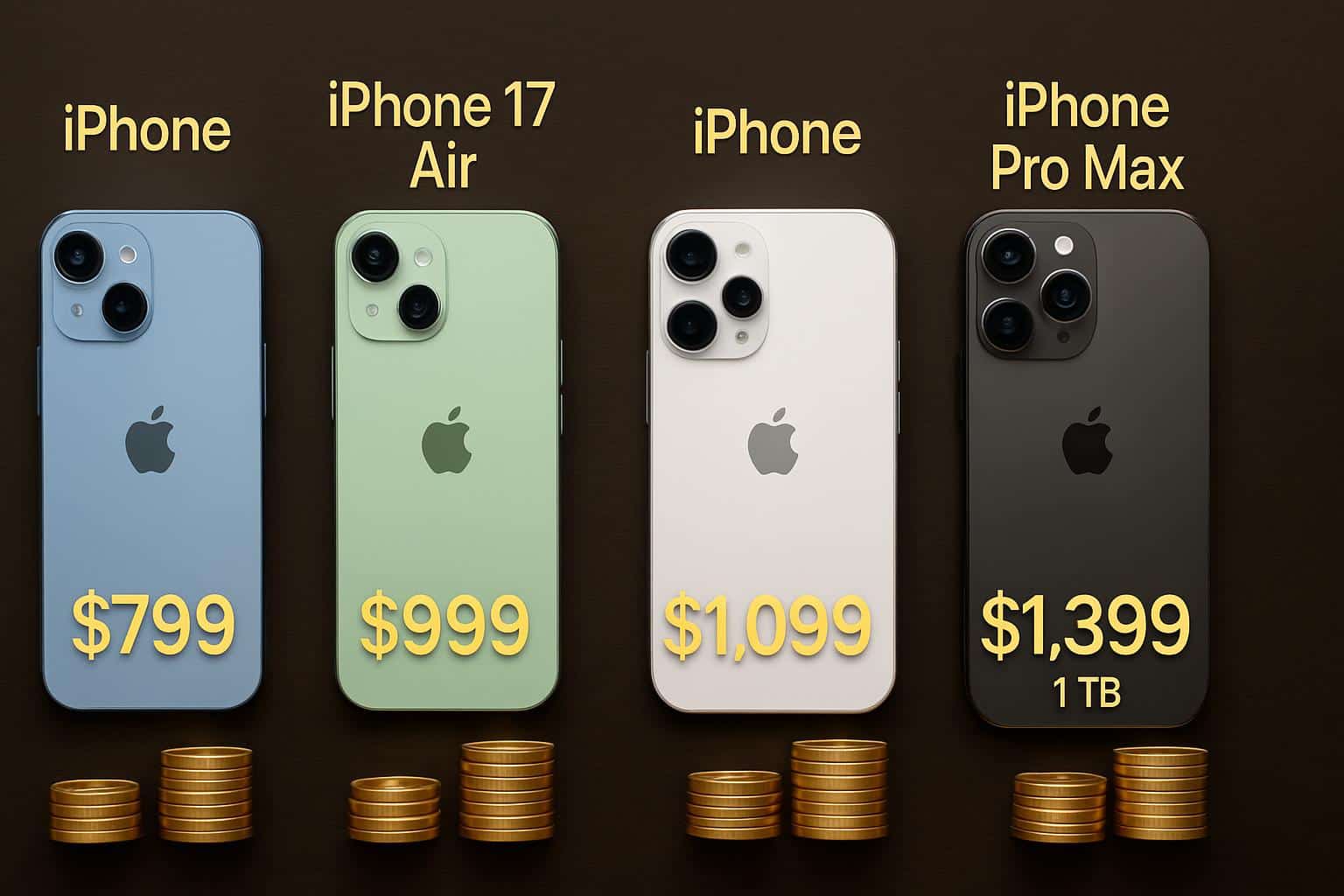 iPhone 17 prices for every model and storage tier