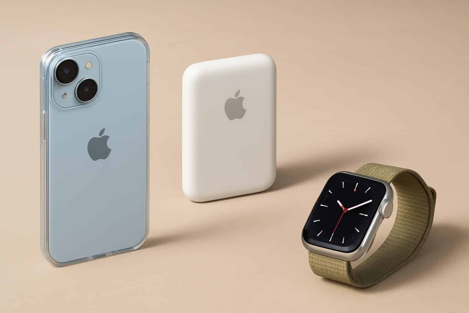 Illustration of Apple’s new accessories announced at the latest Apple event