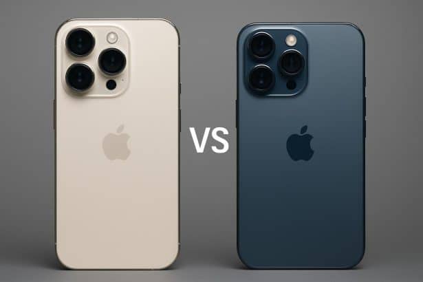 Apple iPhone 17 Pro Max vs 16 Pro Max side-by-side showing design differences