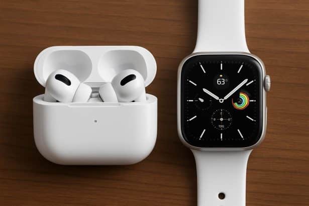 AirPods Pro 3 beside Apple Watch, hinting earbuds could replace watch features