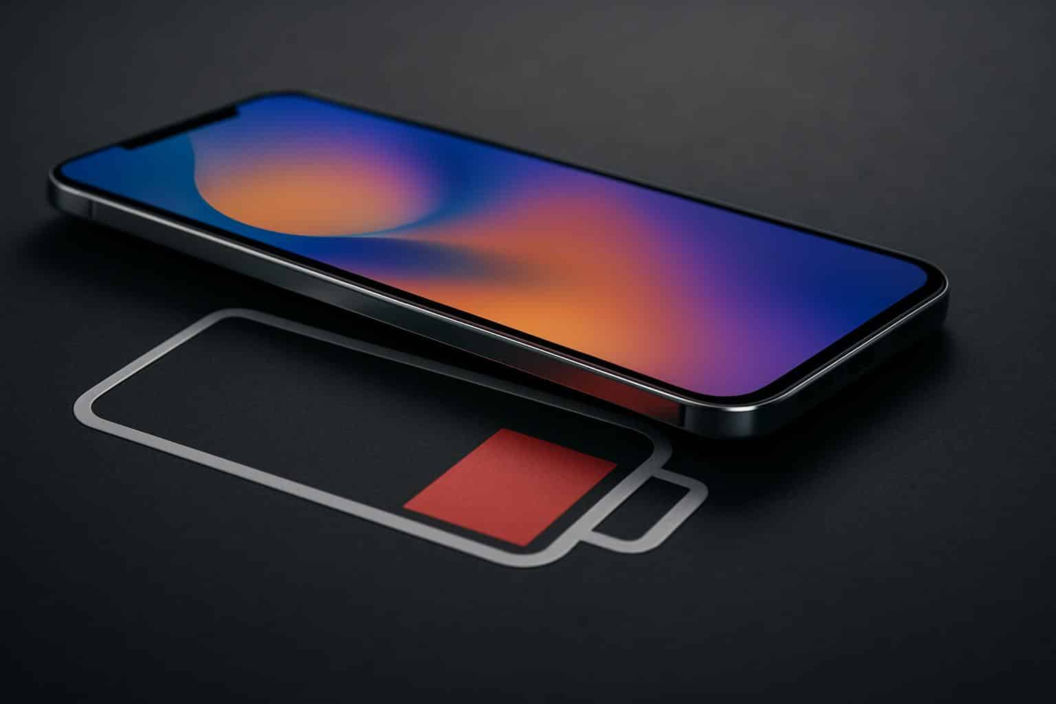 iPhone Air with low battery icon, battery life concerns remain