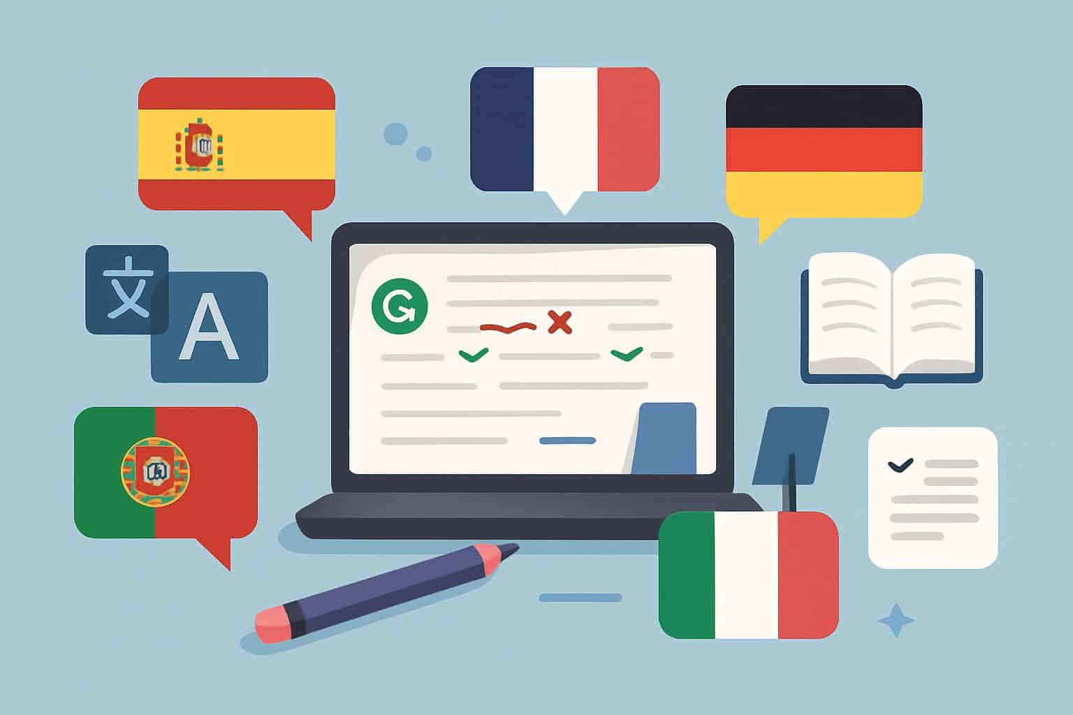 Grammarly adds Spanish, French, German, Italian, Portuguese language support
