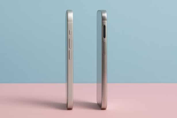 iPhone Air vs Galaxy S25 Edge thickness comparison with side-by-side slim profiles