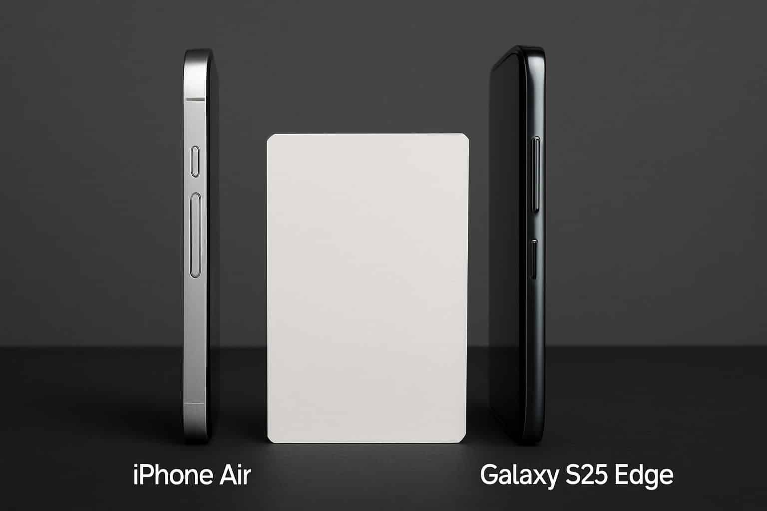 iPhone Air vs Galaxy S25 Edge side profile thickness comparison highlighting ultra-slim design