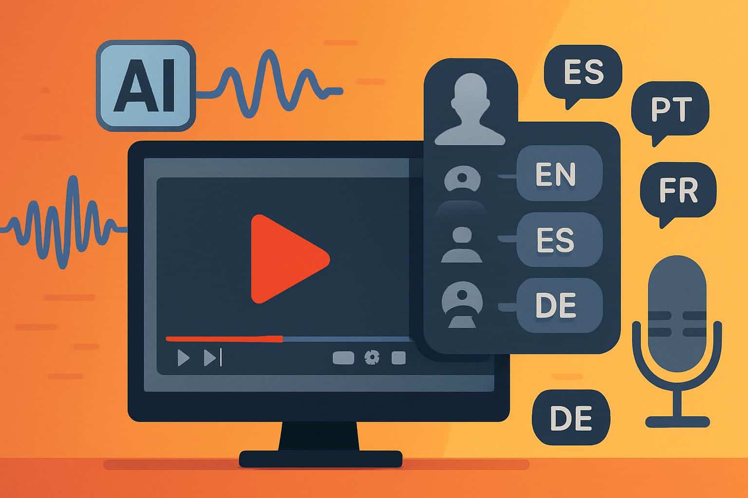 YouTube AI automatic dubbing with language options and multilingual subtitles for creators