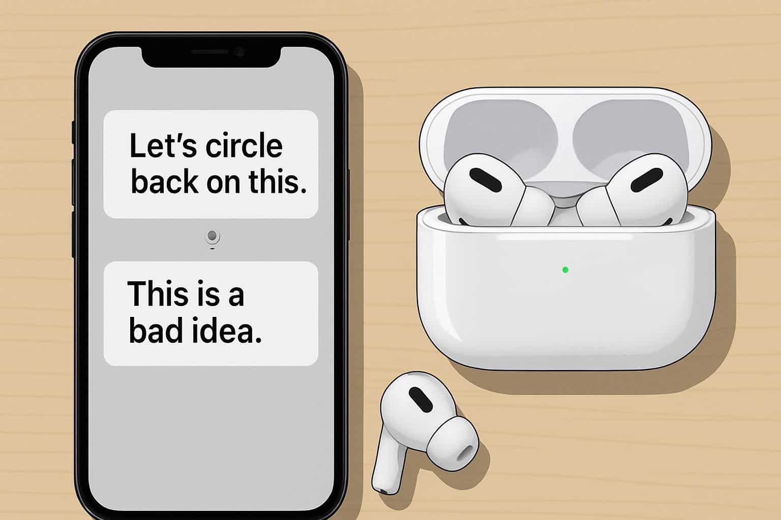 Apple AirPods Pro 3 live translation meme with captions decoding snarky comments