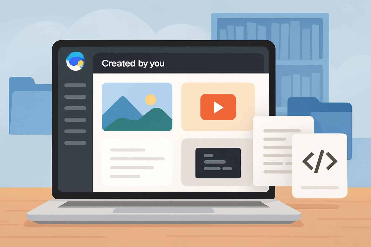 Google Gemini testing a single 'Created by you' hub for AI content