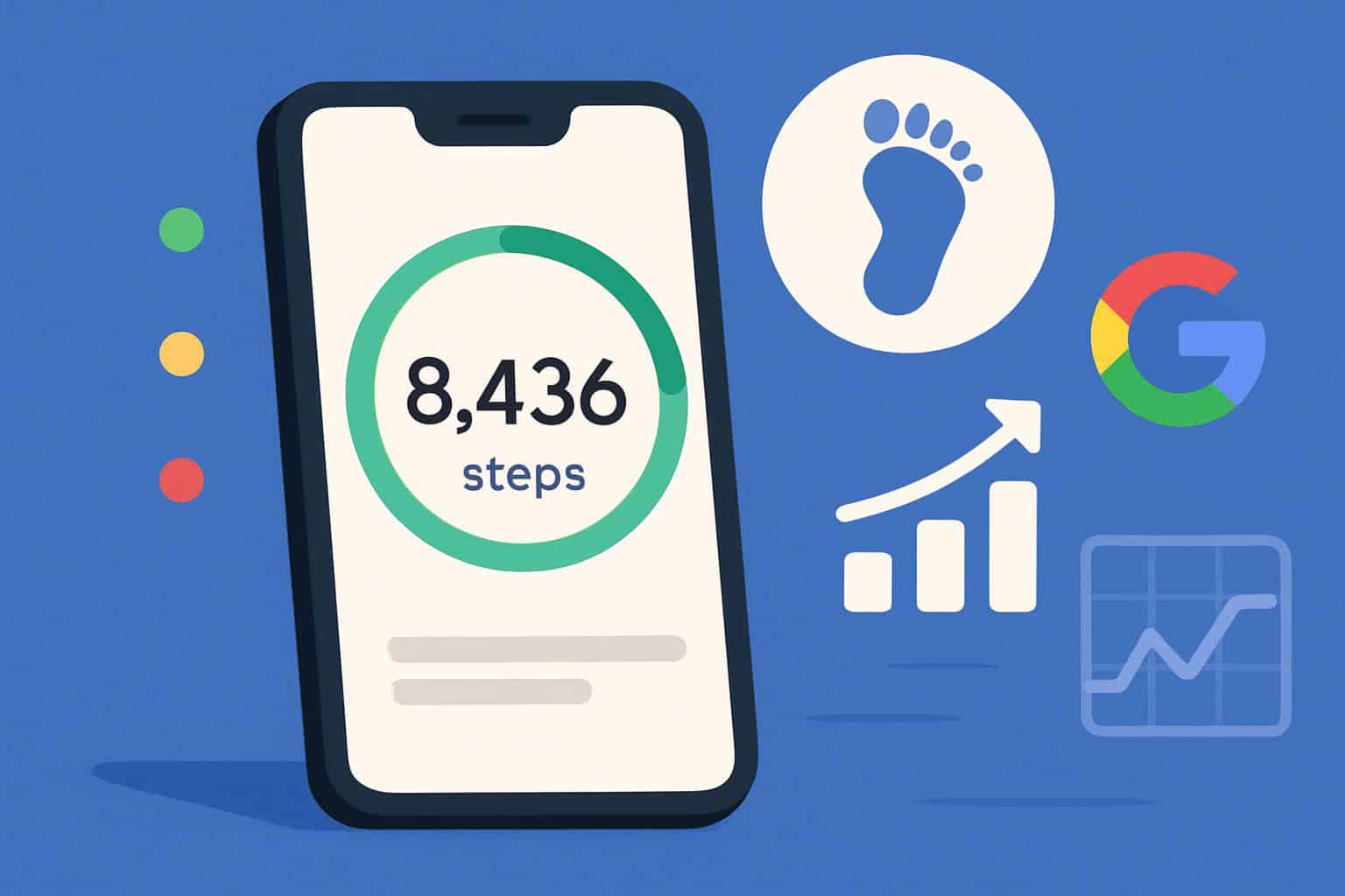 Android phone showing Health Connect built-in step count, no extra apps needed