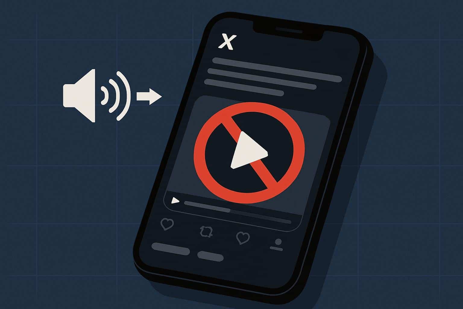 X (Twitter) settings screen with Video Autoplay toggle disabled