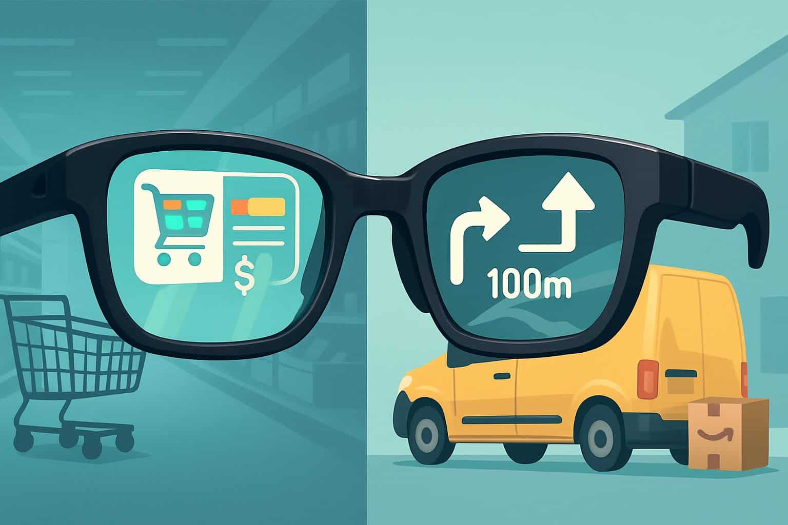 Amazon AR glasses concept for delivery drivers and shoppers