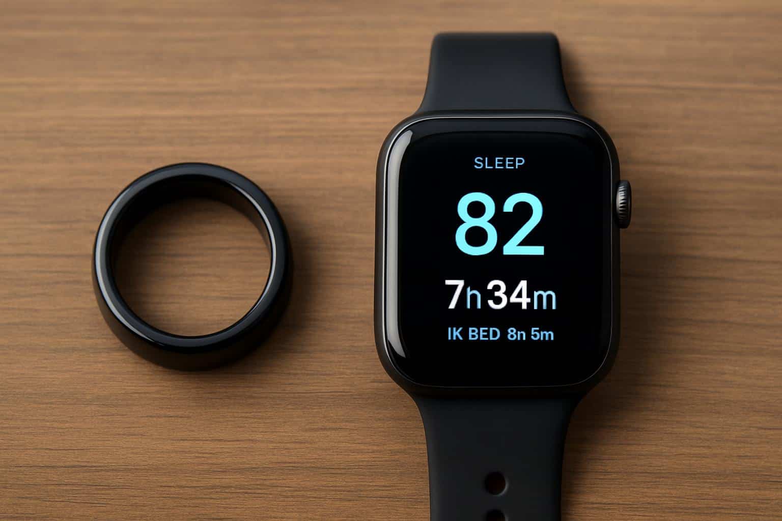 Apple Watch Series 11 beside Oura Ring, wearable health tracking comparison