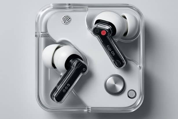 Nothing Ear (3) earbuds and charging case with case mic and Talk button