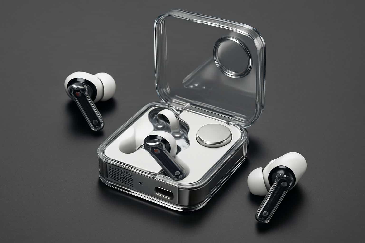 Nothing Ear (3) earbuds with case mic and Talk button