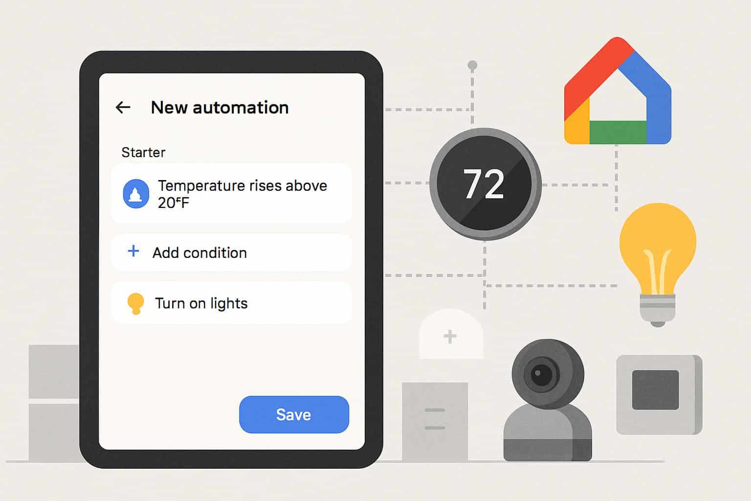 Google Home app's new automation editor for smart home routines
