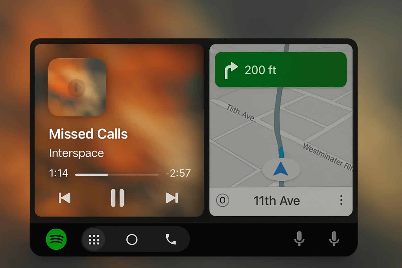 Android Auto car screen shows UI rollback alert and new issue warning