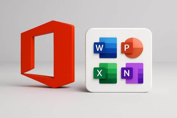 Lifetime Microsoft Office 2019 license for  with Word, Excel, PowerPoint icons