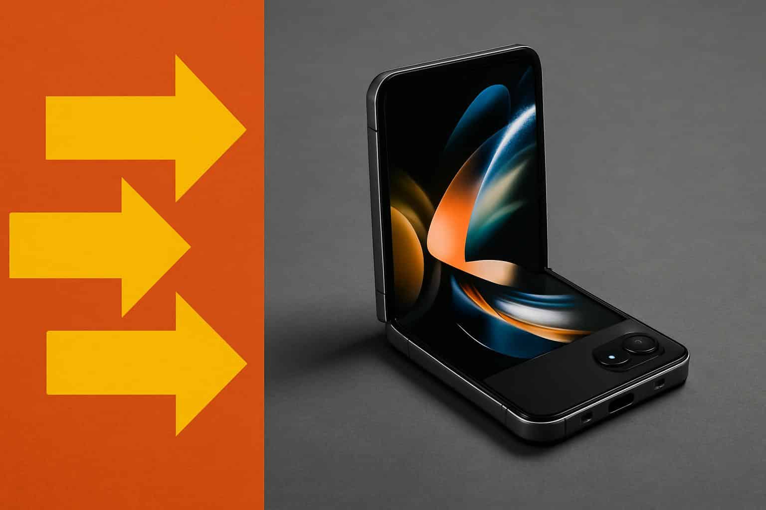 Samsung Galaxy Z Flip 7 FE Fan Edition foldable phone illustration