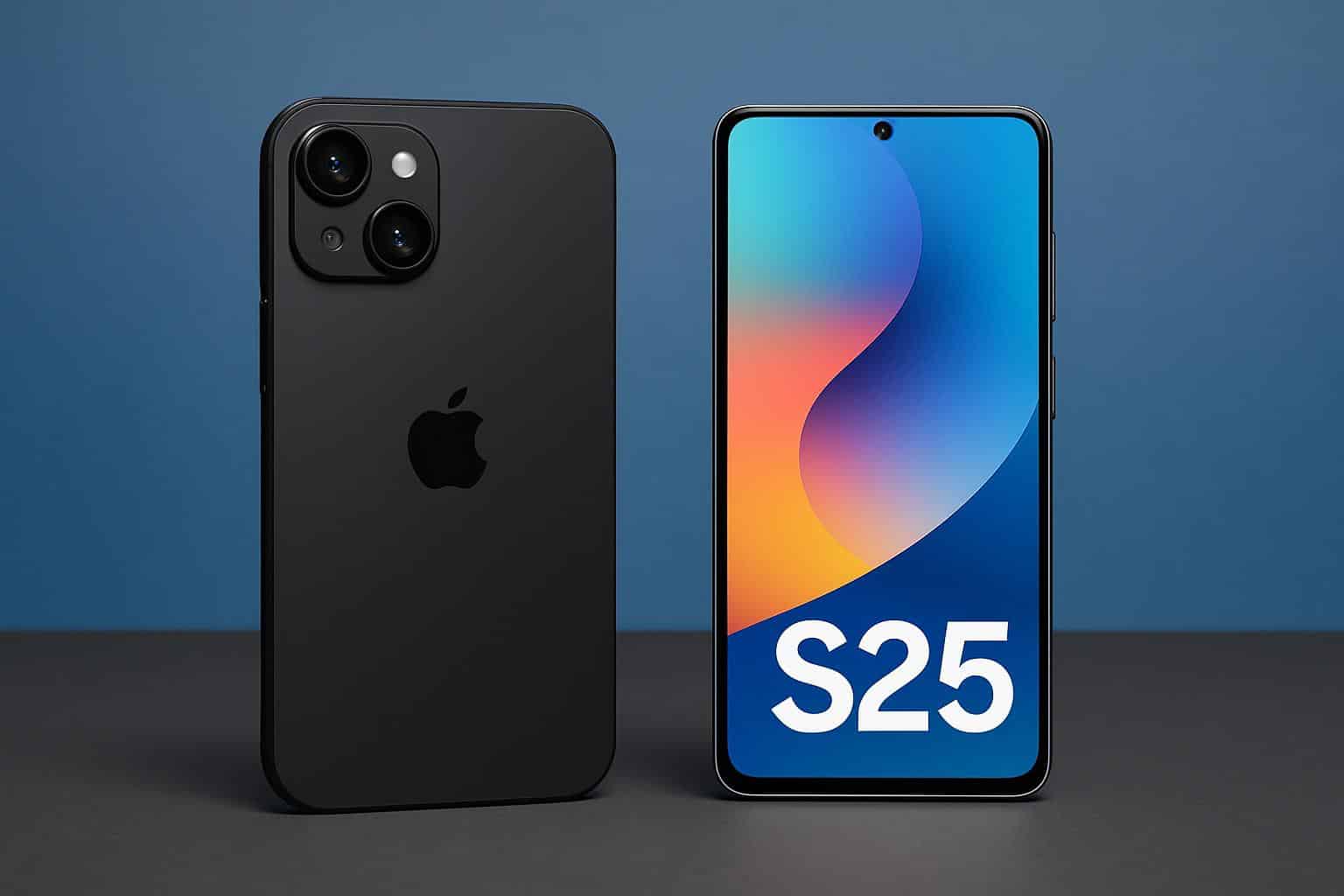 iPhone 17 vs Galaxy S25 side-by-side comparison of flagship smartphones